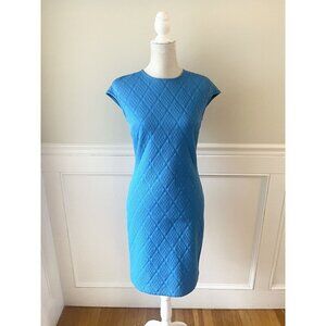 Donna Morgan Blue Textured Stretch Sheath Dress Size 2